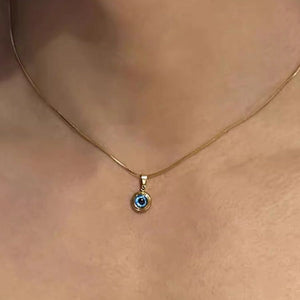 14K Gold Plated & Silver Angel's Eye Chain Protection and Guardianship Necklace