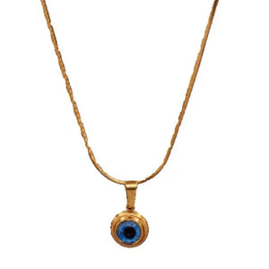 14K Gold Plated & Silver Angel's Eye Chain Protection and Guardianship Necklace