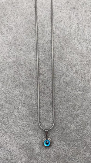 14K Gold Plated & Silver Angel's Eye Chain Protection and Guardianship Necklace