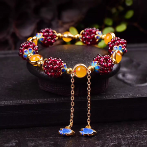 Natural Garnet Handwoven Beaded Bracelet for Women - StartGoodLuck