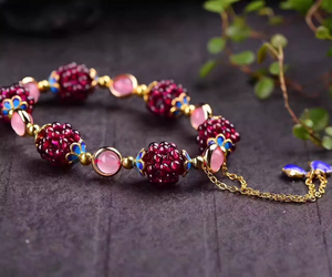 Natural Garnet Handwoven Beaded Bracelet for Women - StartGoodLuck