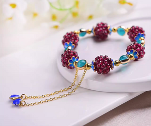 Natural Garnet Handwoven Beaded Bracelet for Women - StartGoodLuck