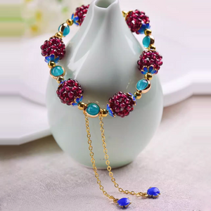 Natural Garnet Handwoven Beaded Bracelet for Women - StartGoodLuck