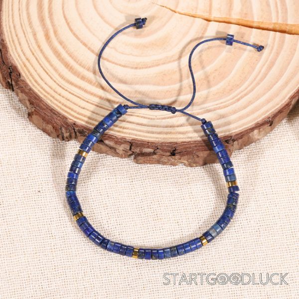 Blue Stone Lapis Bracelet | Handmade String Bracelet | Best Gift For Father
