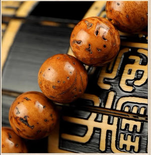 Natural Indonesian Longan & Phoenix Eye Bodhi Seed Bracelet - StartGoodLuck