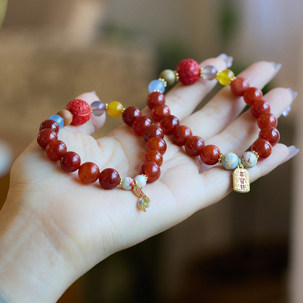 Chinese zodiac Bracelet natural agate bracelet