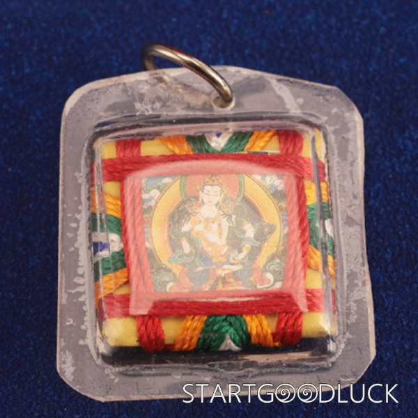 Tibetan Handmade Five-Color Thread Buddha Amulet: Blessing & Protection