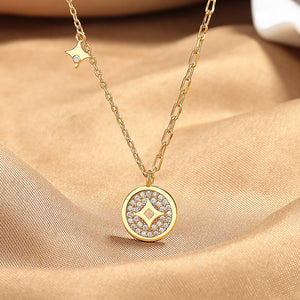 925 Silver Coin Necklace for Women Prosperity and Wealth Necklace