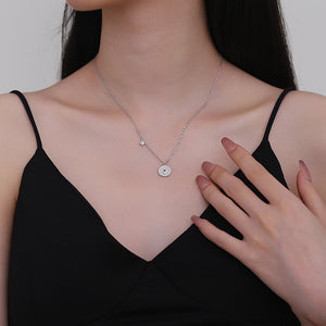 925 Silver Coin Necklace for Women Prosperity and Wealth Necklace