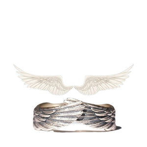 925 Silver Plated Angel Wings Growth and Renewal Ring