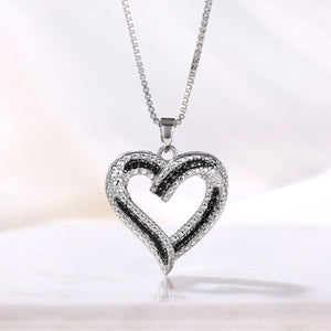 925 Sliver Heart Zircon Protection and Guardianship Necklace