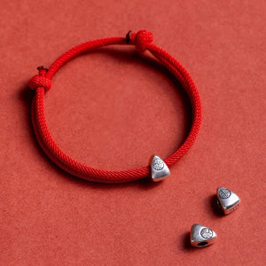 Red rope 925 silver bracelet worn daily for love and success