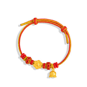 999 Silver Peach Blossom Hand Rope Prosperity and Wealth Bracelet