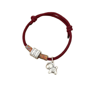 999 Sterling Silver Coin Pony Tibetan Style Bracele