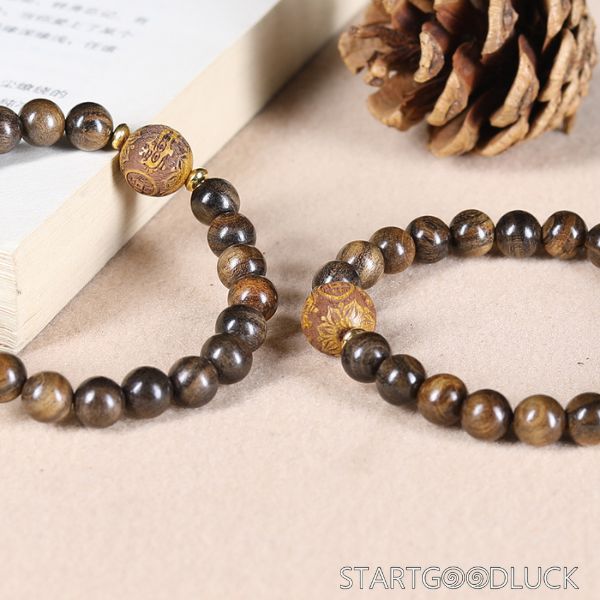 Agarwood  Bracelet |  Pixiu - Shaped Gaharu Agarwood Bead  bracelet