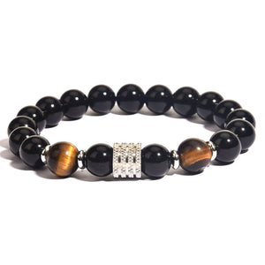 Handmade Black Obsidian Bracelet Symbol of Strength and Protection