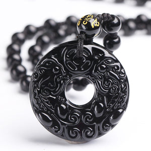 Black Obsidian Brave Crystal Bring Courage and Strength Necklace