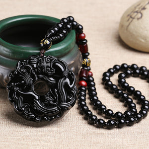 Black Obsidian Brave Crystal Bring Courage and Strength Necklace