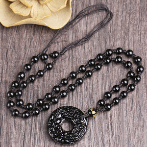 Black Obsidian Brave Crystal Bring Courage and Strength Necklace