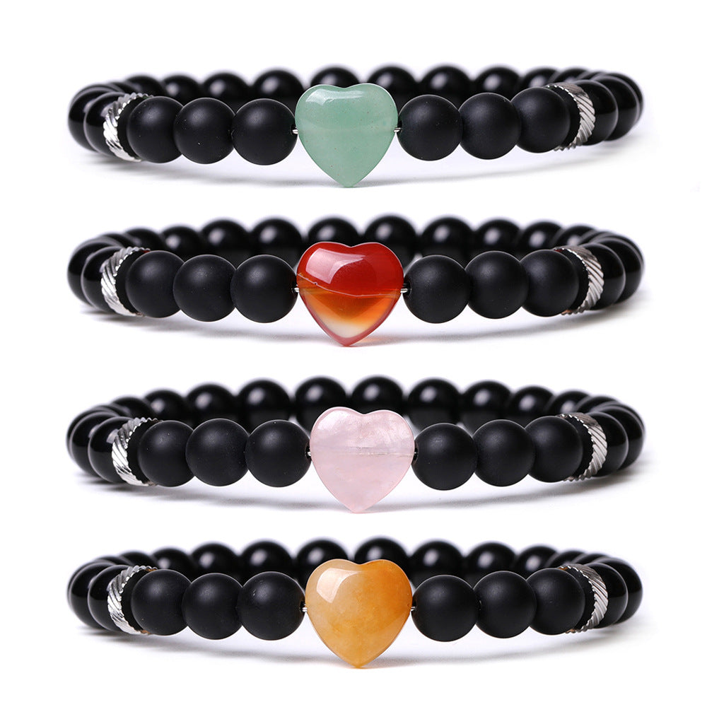 Black Obsidian Natural Stone Love Courage and Strength Bracelet