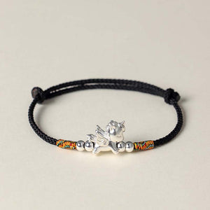 Black or Red String 925 sterling silver Year of the Horse Love and Luck Bracelet