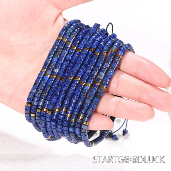 Blue Stone Lapis Bracelet | Handmade String Bracelet | Best Gift For Father