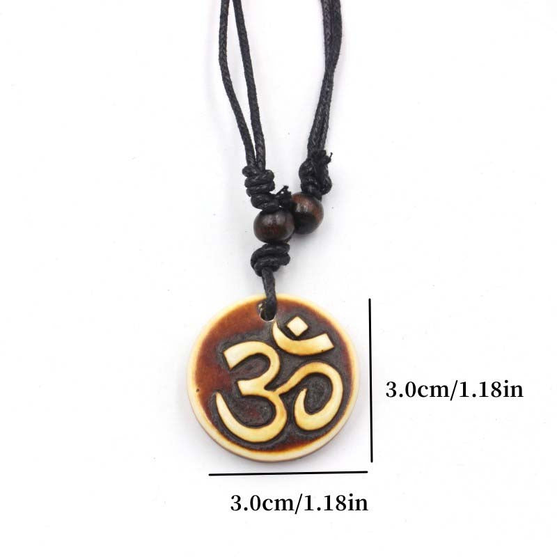 Buddhist Necklace: Handcrafted OM Necklace (Calms Mind, Connects Spirit)