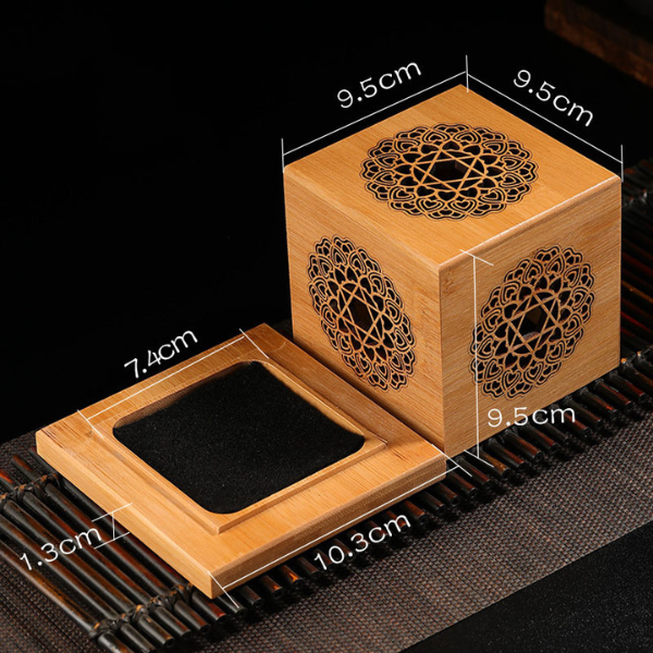 Carved Incense Burner Wooden Box for Aromatherapy & Home Decor