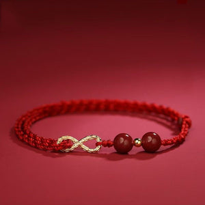 Cinnabar Red Rope Partial Fortune Hand Rope Bring Focus and Wisdom Bracelet