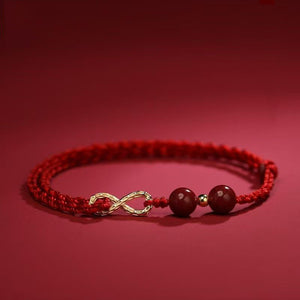 Cinnabar Red Rope Partial Fortune Hand Rope Bring Focus and Wisdom Bracelet