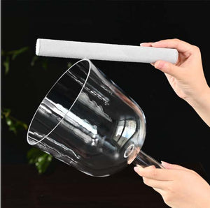 Crystal Singing Bowl With Handle | Colorful Crystal Bowl | Relieve Pressure