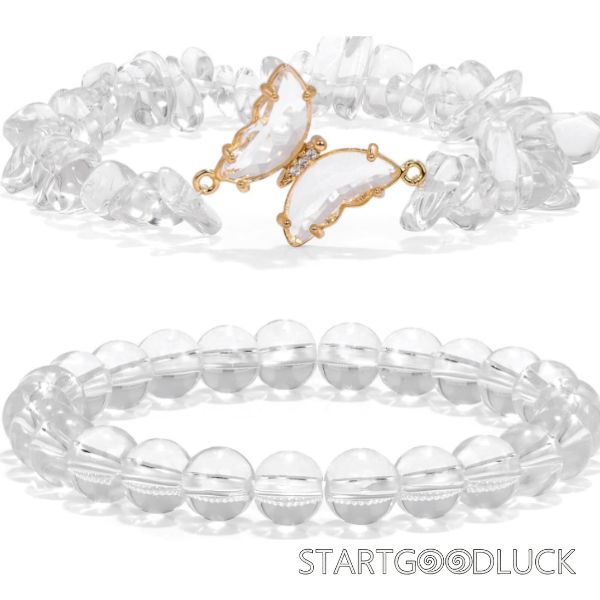 Crystal Bracelet Set | Beads & Chips Bracelet | Mental Healing Jewelry