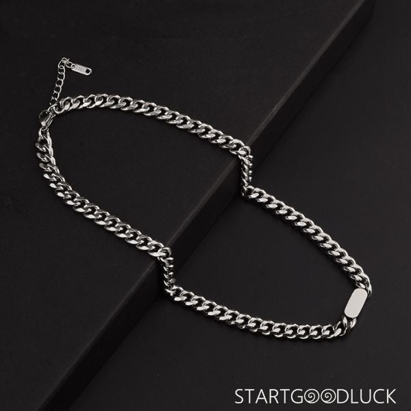 Cuban Link Chain Necklace -Stainless Steel Statement necklace for Men & Women, Fashion Accessory