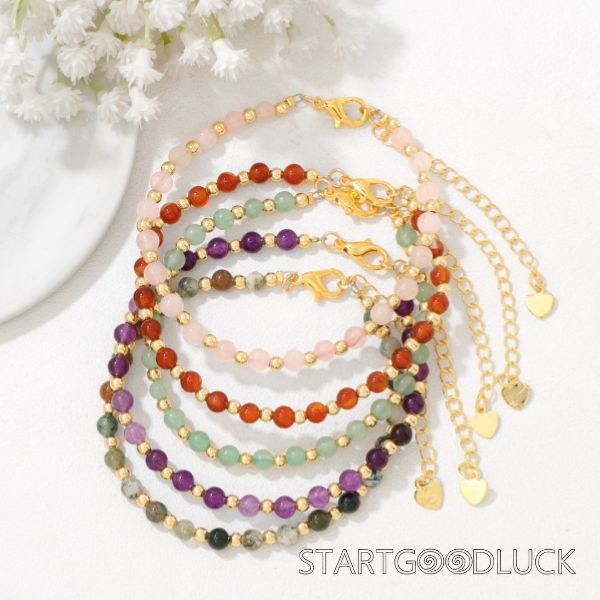 Delicate Bead Bracelet | Handmade Gemstone bracelet | 5 Colors to choose