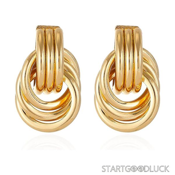 Double Hoop Earring - Gold & Silver Minimalist Statement Jewelry for Daily & Party Looks