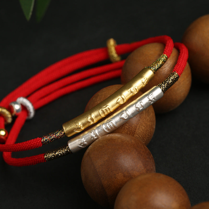 Dragon Knot Red String 925 Silver Plated Peace and Tranquility Bracelet