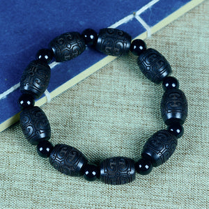 Ebony and Purple Sandalwood Traditional Buddhist Bead Peace and Tranquility Bracelet