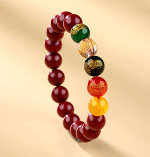 Five Gods of Wealth Bracelet | High quality Cinnabar Bracelet