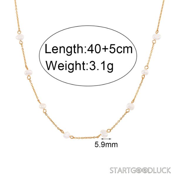 Freshwater Pearl Necklace - Dainty Boho Layered Jewelry for Women