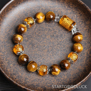 God of Wealth Agate Bracelet | Prosperity Mens Bracelet - StartGoodLuck