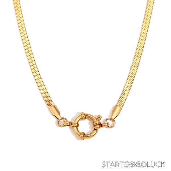 Gold Chain with toggle clasp - Trendy Statement Necklace for Women