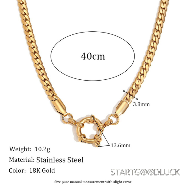 Gold Chain with toggle clasp - Trendy Statement Necklace for Women
