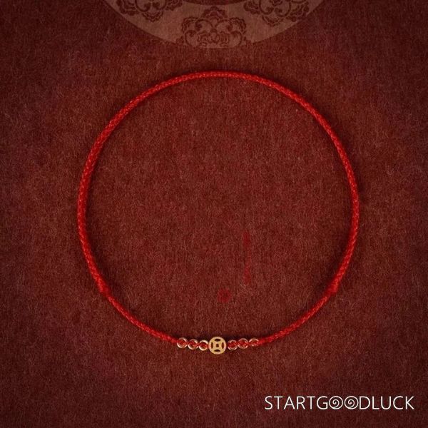 Gold Coin Bracelet - Adjustable Lucky Bracelets with Coin Charm