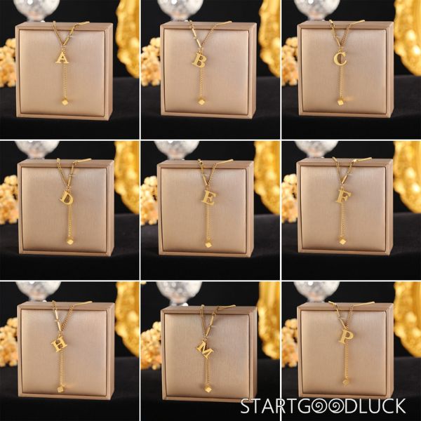 Gold Initial Necklace - Y - Shaped Letter Pendant for Women, Fashion Accessory