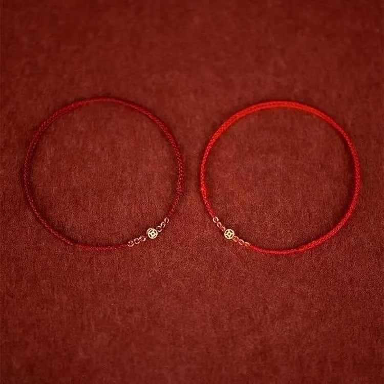 Gold Coin Bracelet - Adjustable Lucky Bracelets with Coin Charm