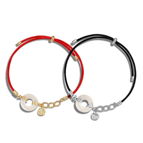 Good Luck charm Bracelet with Peace Buckle Charm