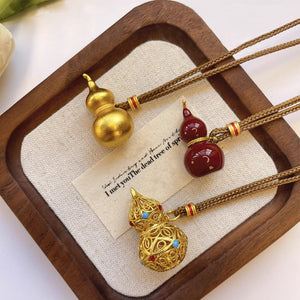 Gourd Necklace for women Chinese style Zen meaning pendant