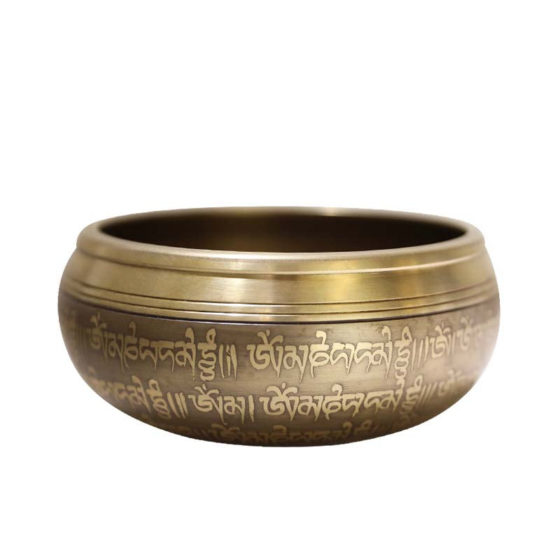 Hand-Carved Copper Tibetan Singing Bowl | Healing & Mindful Meditation