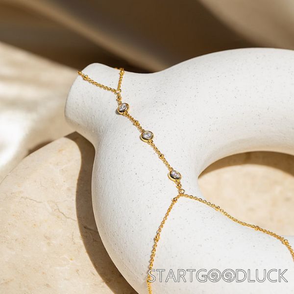 Hand Chain Ring Bracelet | Gold/Silver Stackable Bracelets