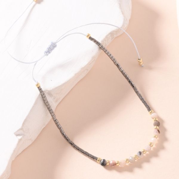 Handmade Beaded Friendship Bracelet | Bohemian Style Simple Semi-Precious Stone Beaded Jewelry